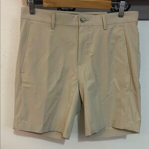 Perry Ellis Beige Flat Front Shorts, pockets  island fossil, size 30
